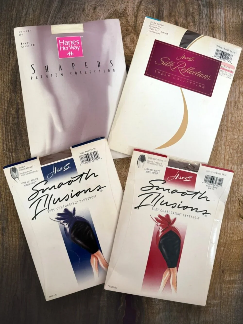 Vintage Hanes Pantyhose Hosiery Lot 15 NOS Packages Silk Reflections Shapers